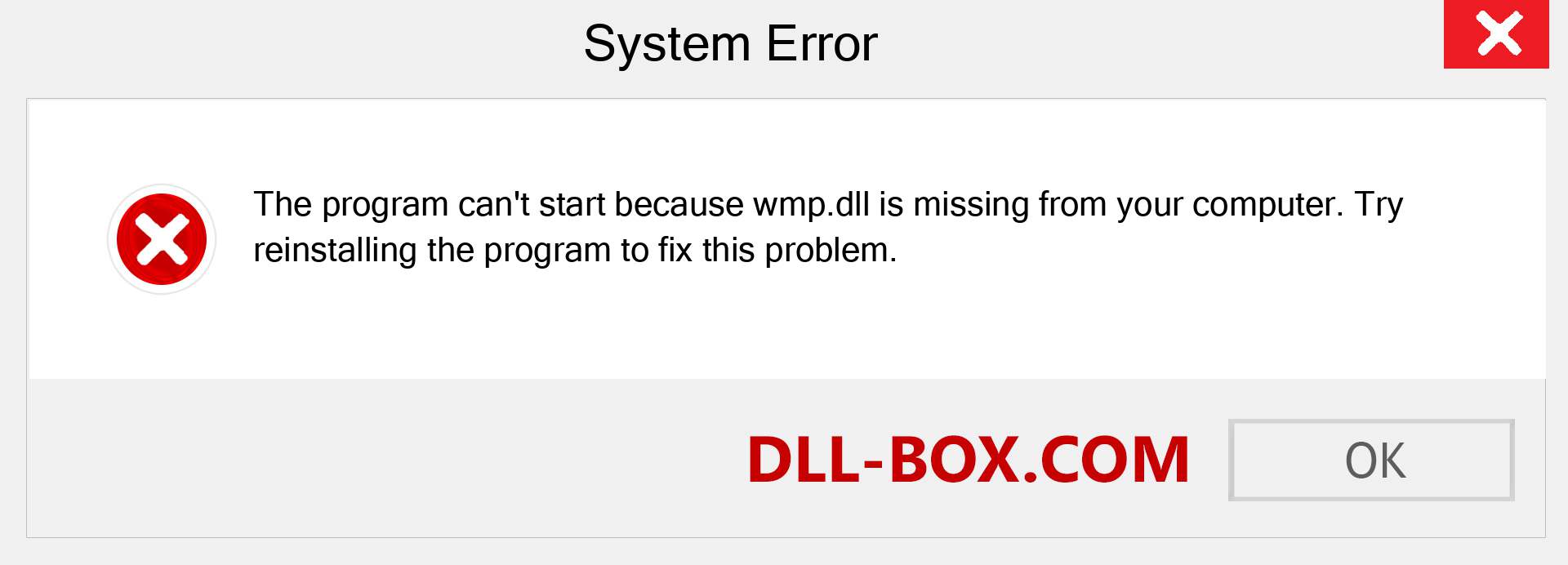  wmp.dll file is missing?. Download for Windows 7, 8, 10 - Fix  wmp dll Missing Error on Windows, photos, images